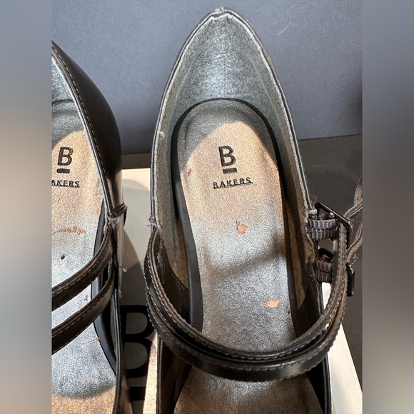 Bakers Cody Double Buckle Grey Wedge Mary Janes - Picture 10 of 12